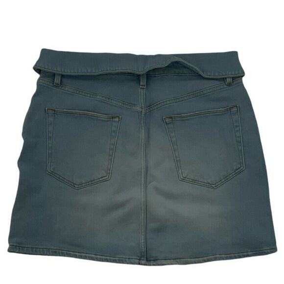 Frame Le High Mini Fold Over Jean Skirt Womens Sz 29 A Line Light Wash Denim NEW - Picture 5 of 9